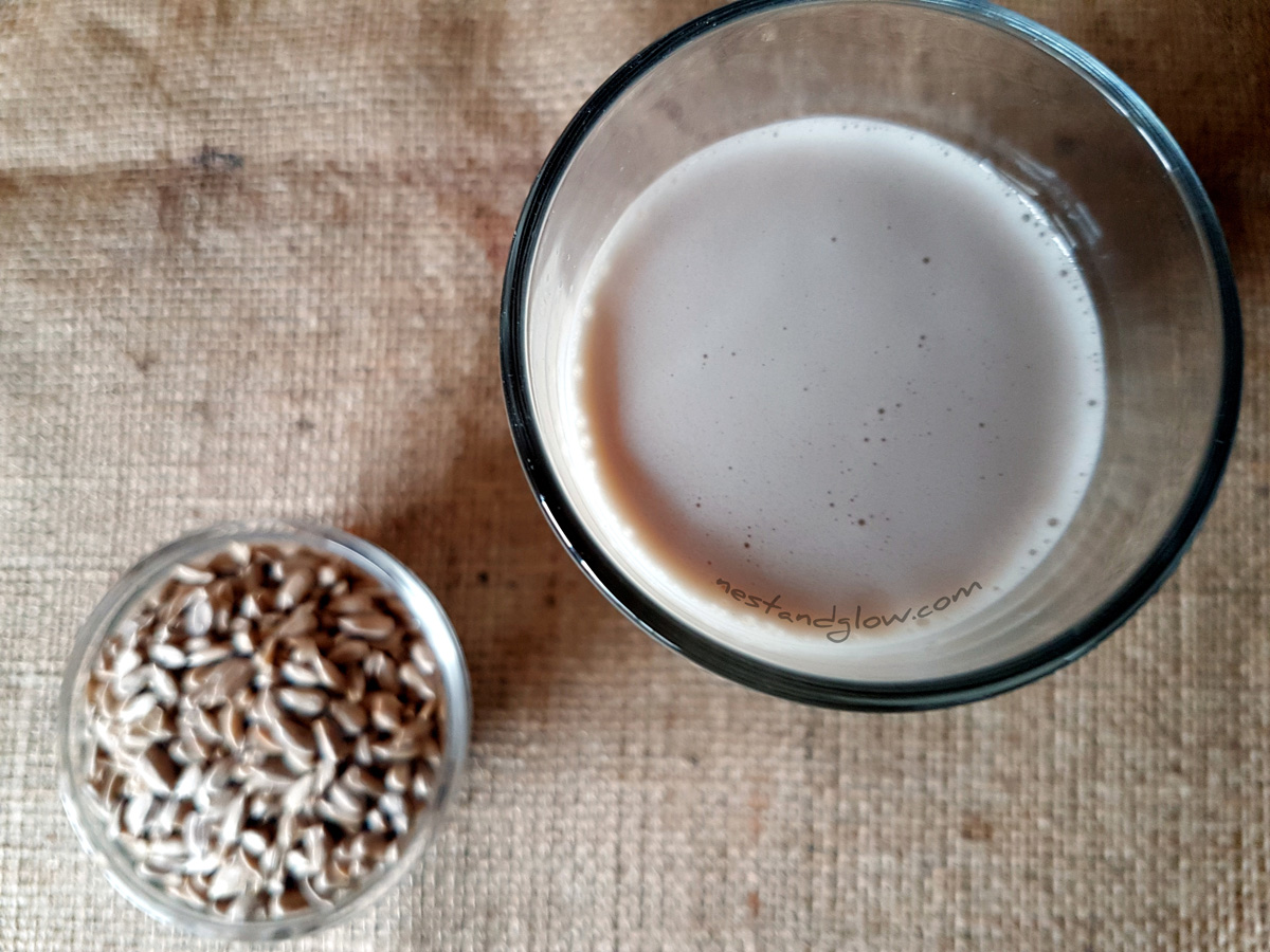 Sunflower Seed Vanilla Milk Recipe Dairy and Nut Free Raw Seed Milk