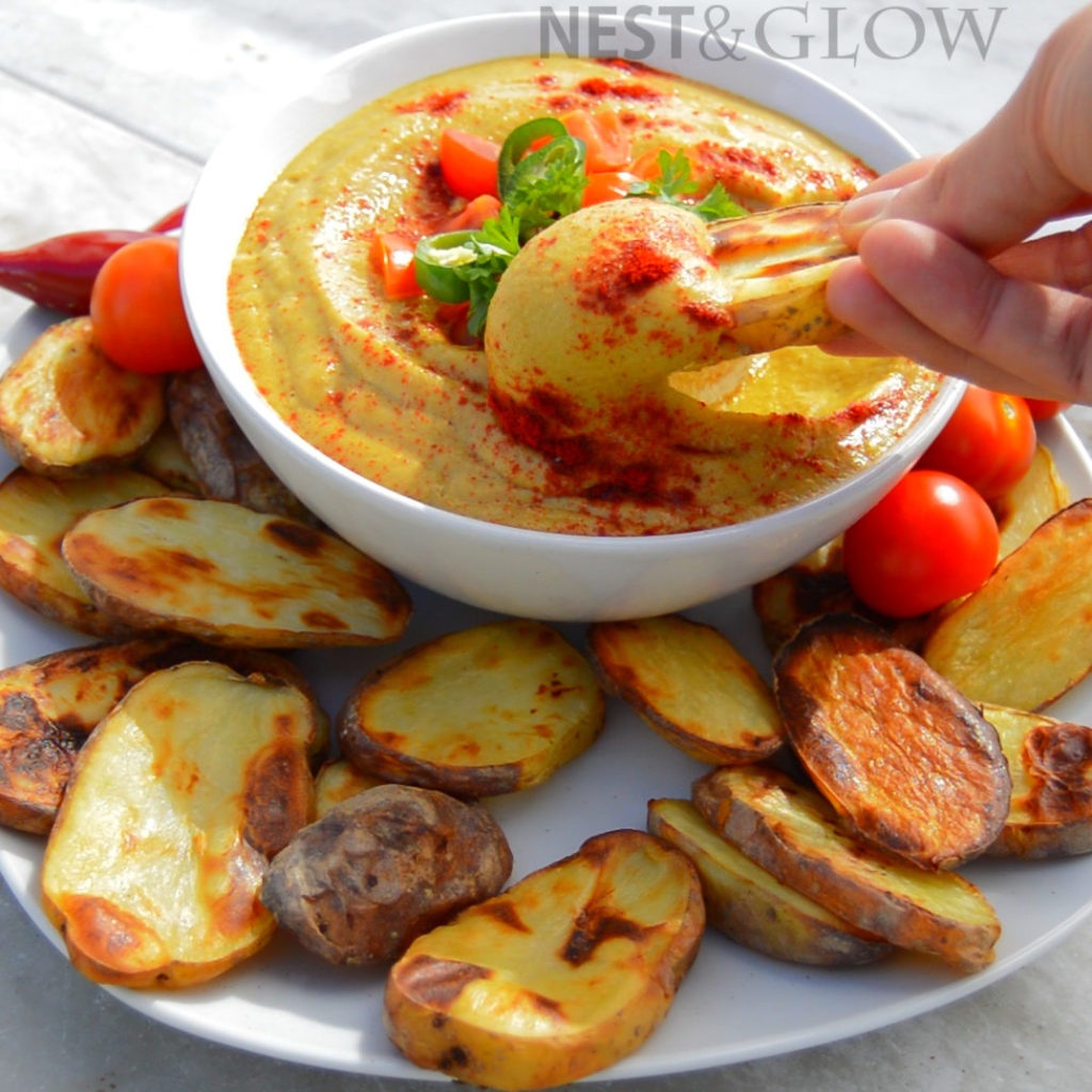 vegan cheese dip with vegetables