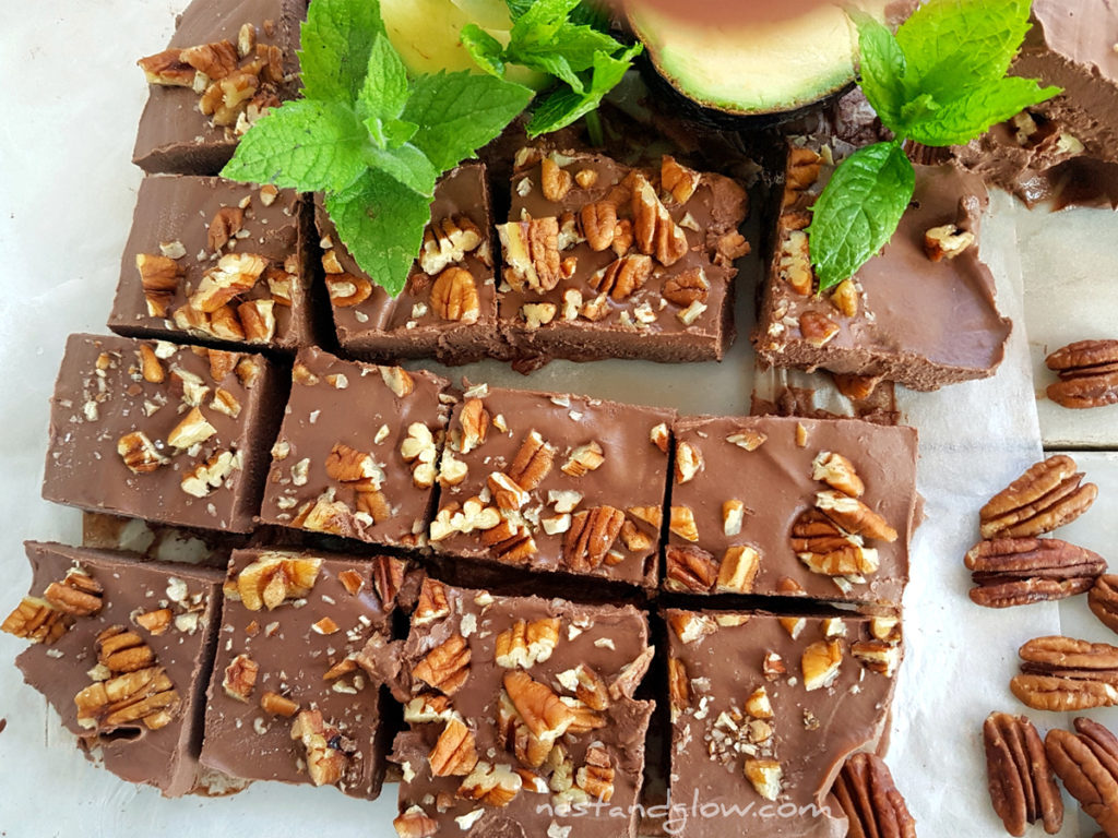 avocado chocolate mint fudge