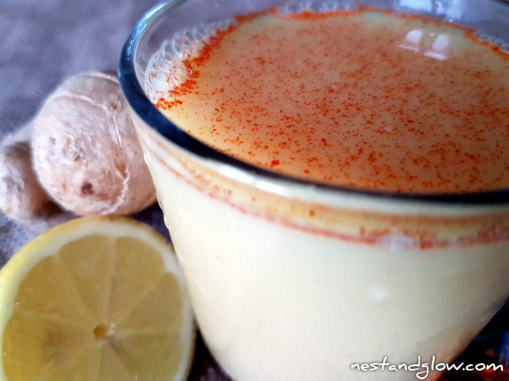 Ginger lemon shot cayenne pepper