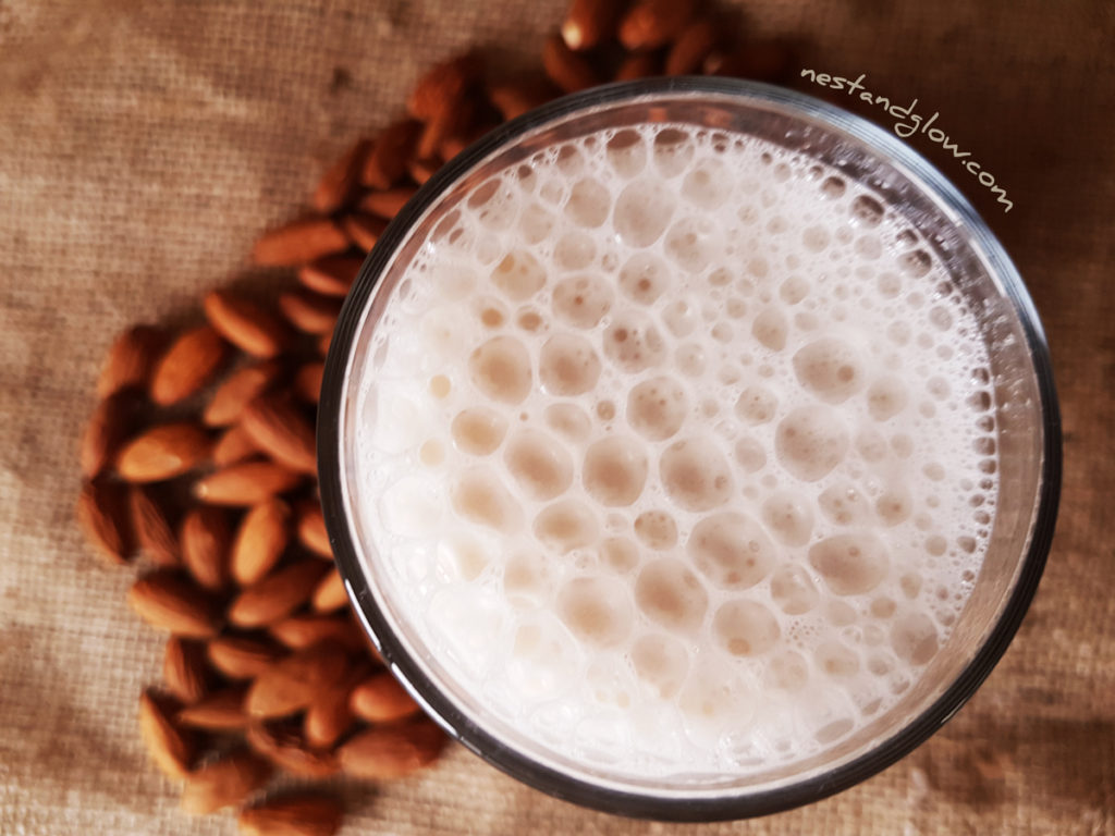 Heart Healthy Almond Milk made from just a few natural ingredients and a source of vitamins and minerals including calcium