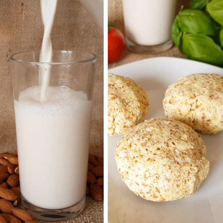 Almond Milk and Almond Pulp Cheese