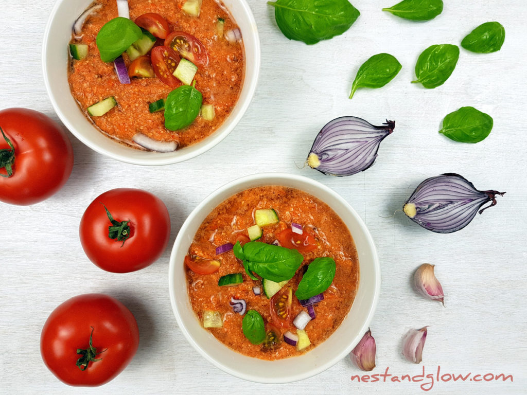 Almond Tomato Red Pepper Gazpacho Soup Recipe