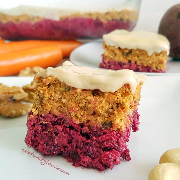 Raw Carrot Beetroot Cake