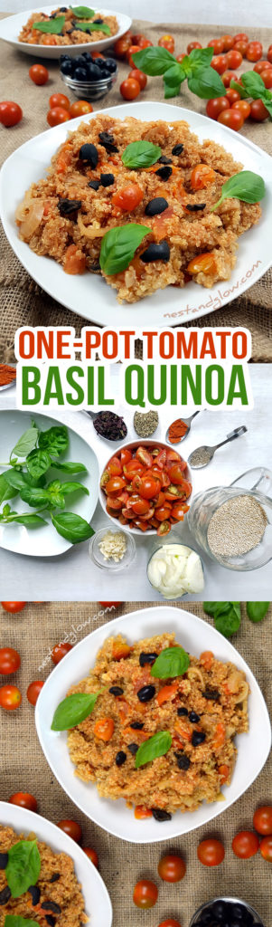 One-pot Tomato Basil Quinoa Easy Recipe