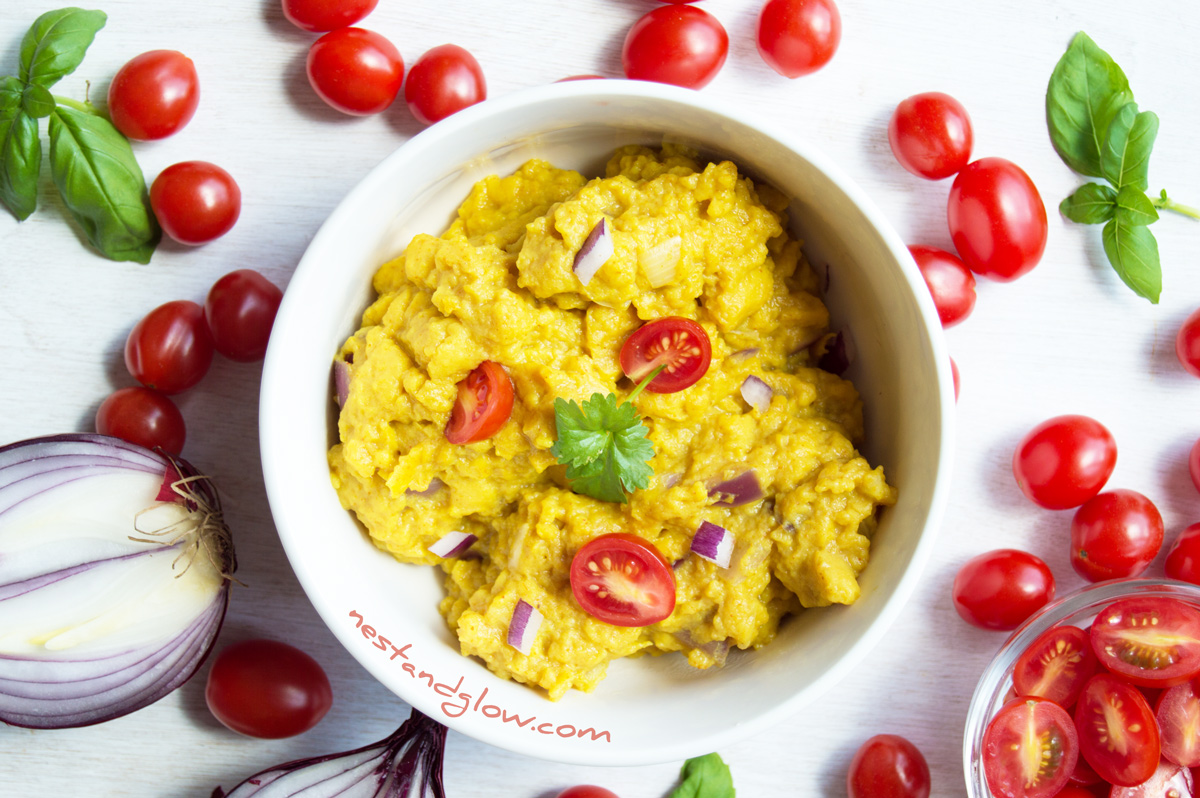 Chickpea Scrambled Vegan Eggs Recipe Easy Cheap And High Protein