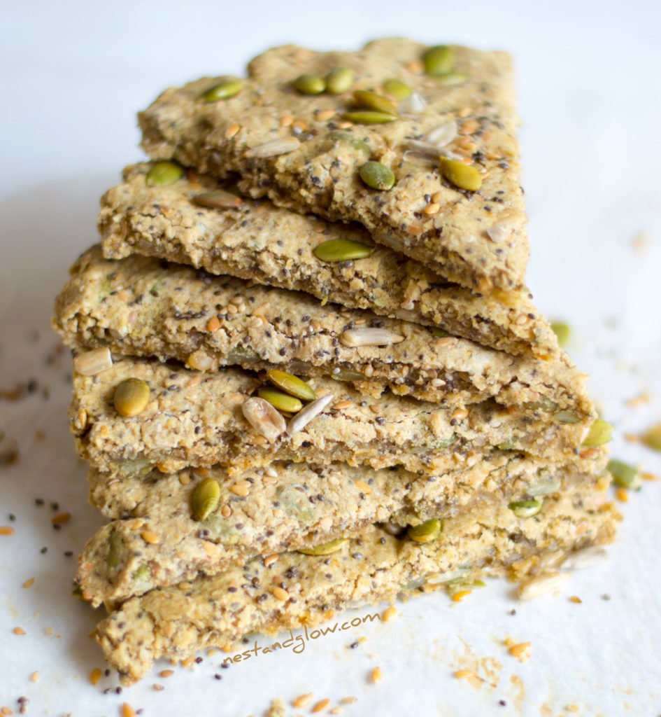 A stack of Five Seed Oatcakes