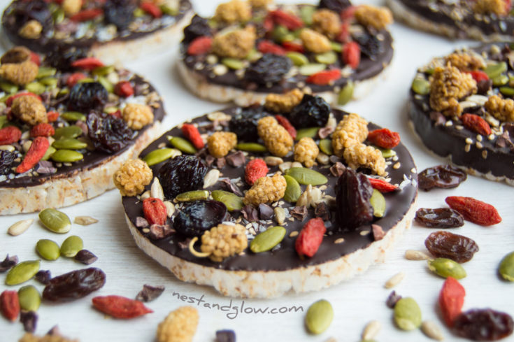 Fruit and Seed Chocolate Rice Cakes Recipe