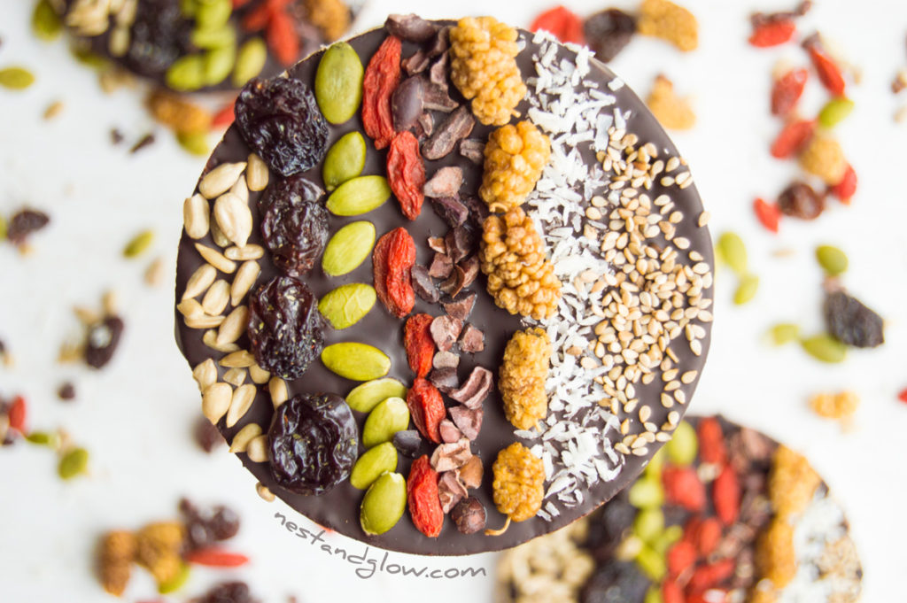 Fruit and Seed Superfood Chocolate Rice Cakes