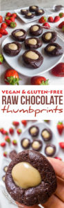 Raw Vegan Chocolate Cashew Thumbprints - Gluten-free and healthy