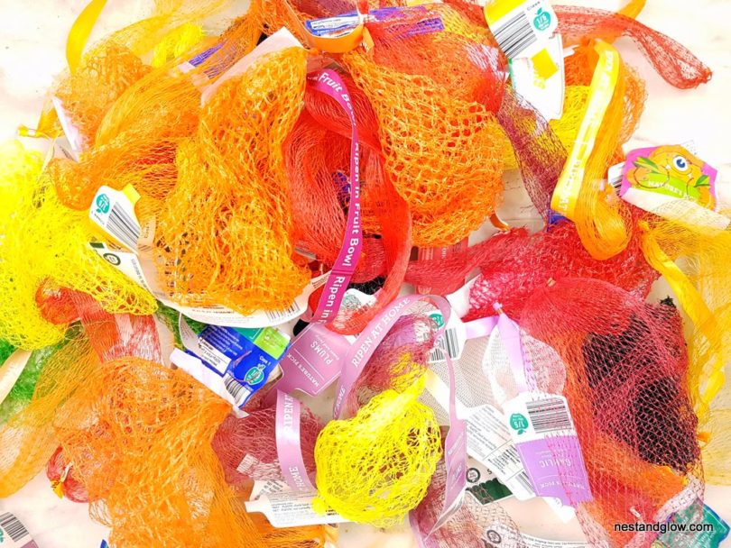 Recycle Reuse Fruit & Vegetable Plastic Nets Nest and Glow
