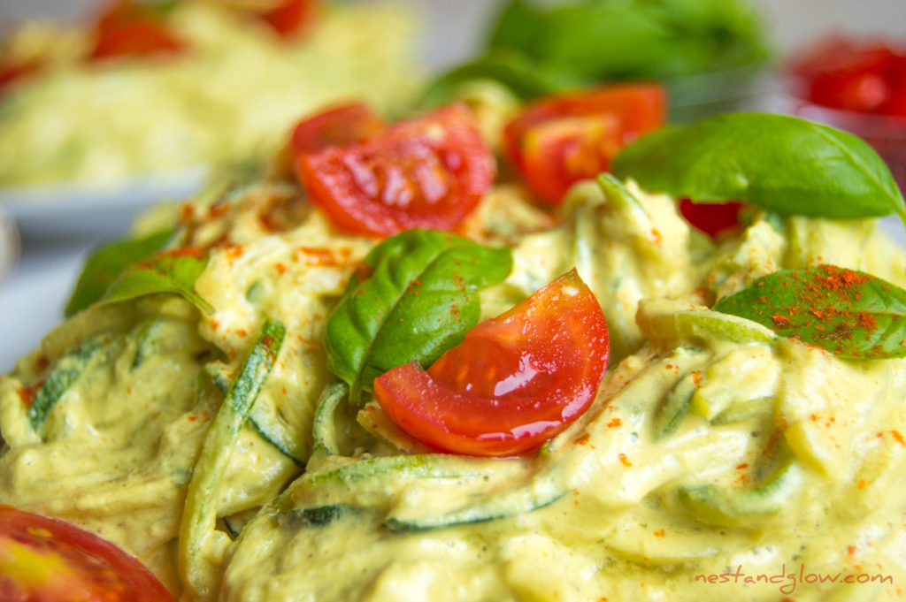 Sunflower Cheese Courgetti Vegan