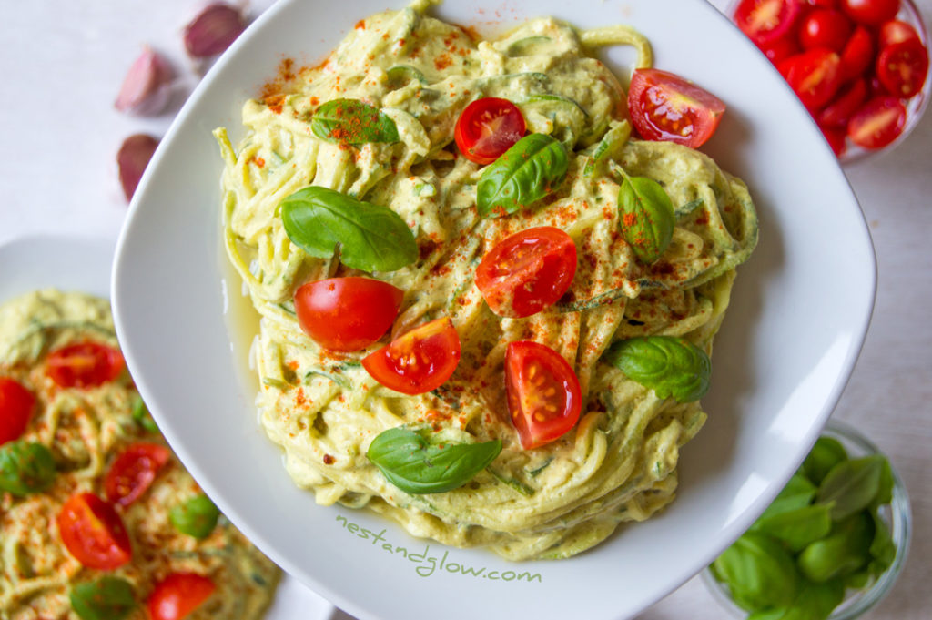 Sunflower Cheese Raw Courgetti Recipe