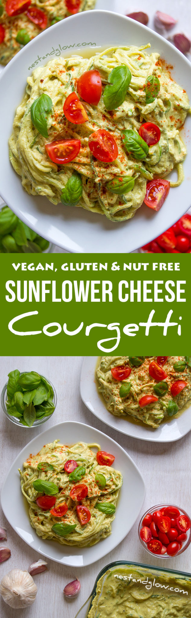 Sunflower Cheese Raw Courgetti – Nest and Glow
