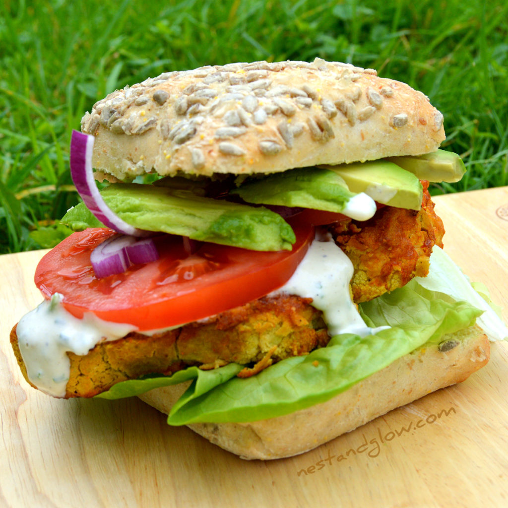 Chickpea Cauliflower Spicy Burger Recipe