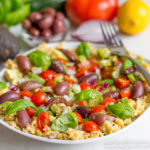 Crushed Chickpea Hummus Mediterranean Salad