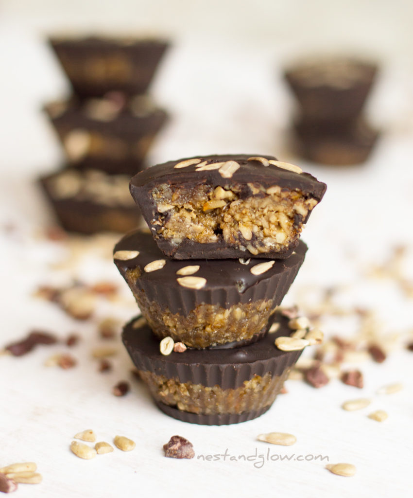 Sunflower Caramel Dark Chocolate Cups Nut Free