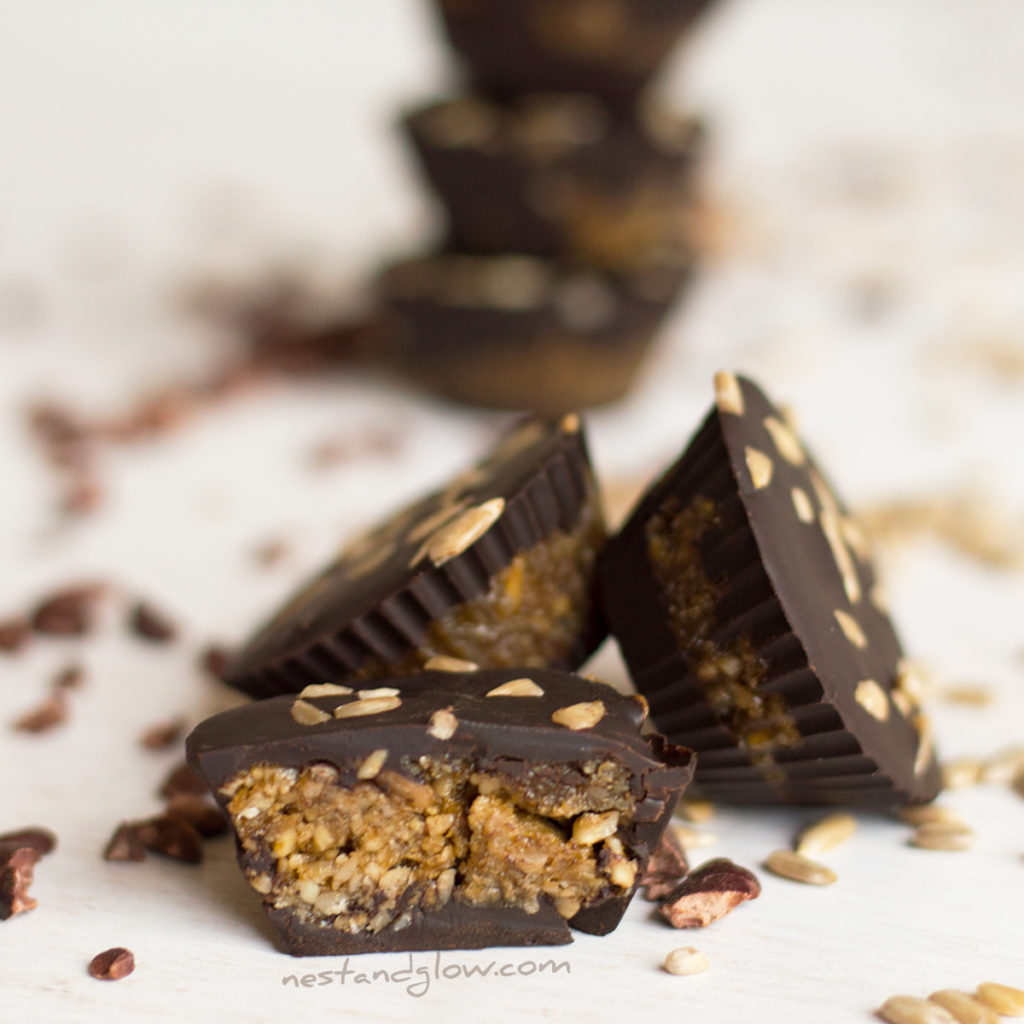 sunflower seed cups vegan chocolate