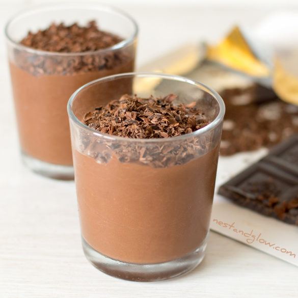 2 Ingredient Healthy Chocolate Protein Mousse Recipe - Vegan