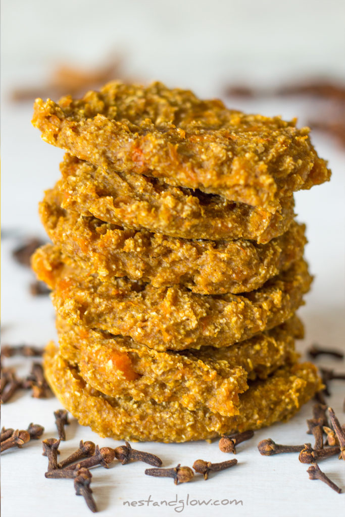 banana oat pumpkin cookies stack