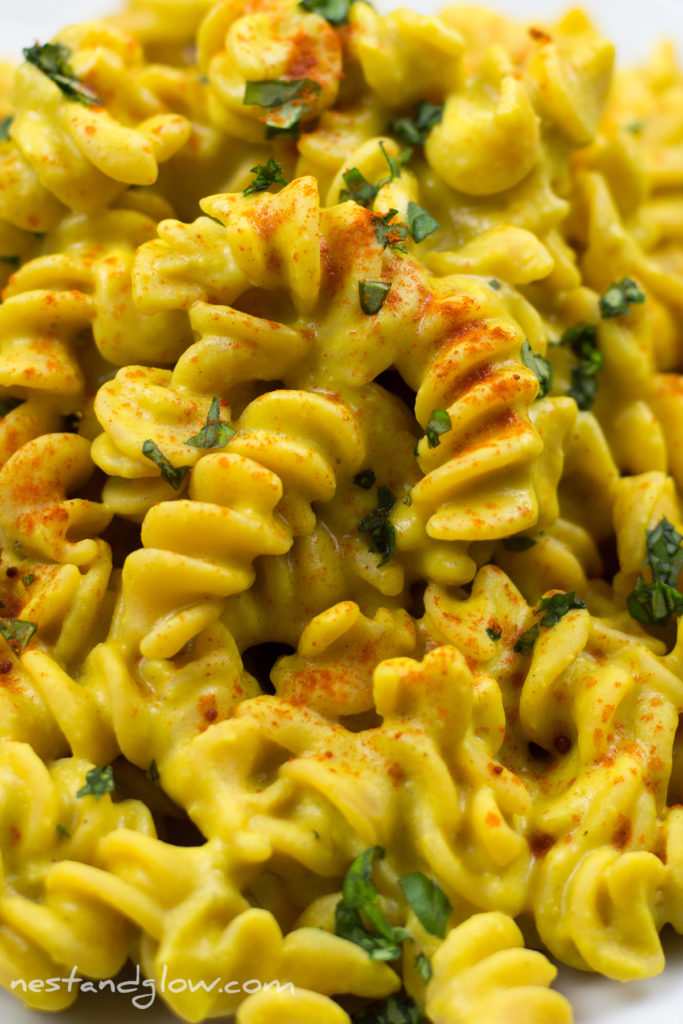 Cheesy Protein Pasta Close up
