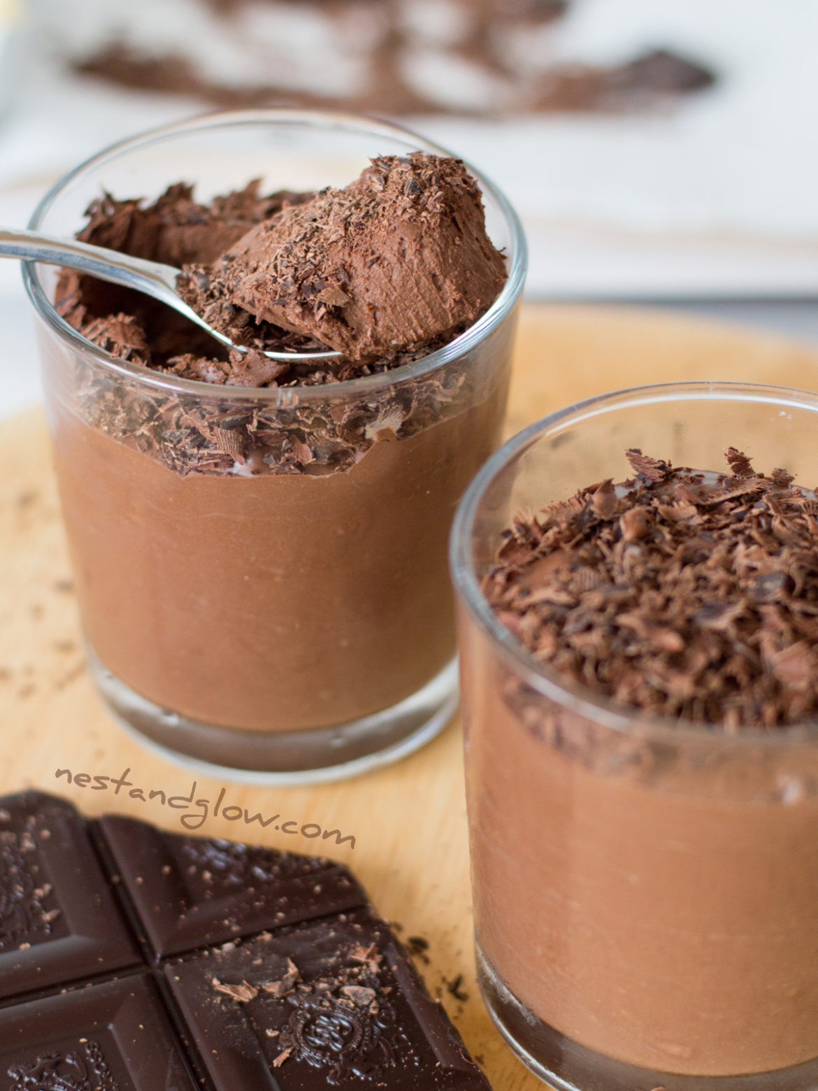 2 Ingredient Chocolate Protein Mousse – Nest and Glow