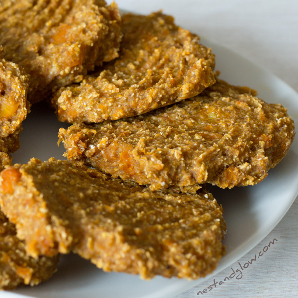 A close up plate of Banana Oat Pumpkin Spiced Cookies