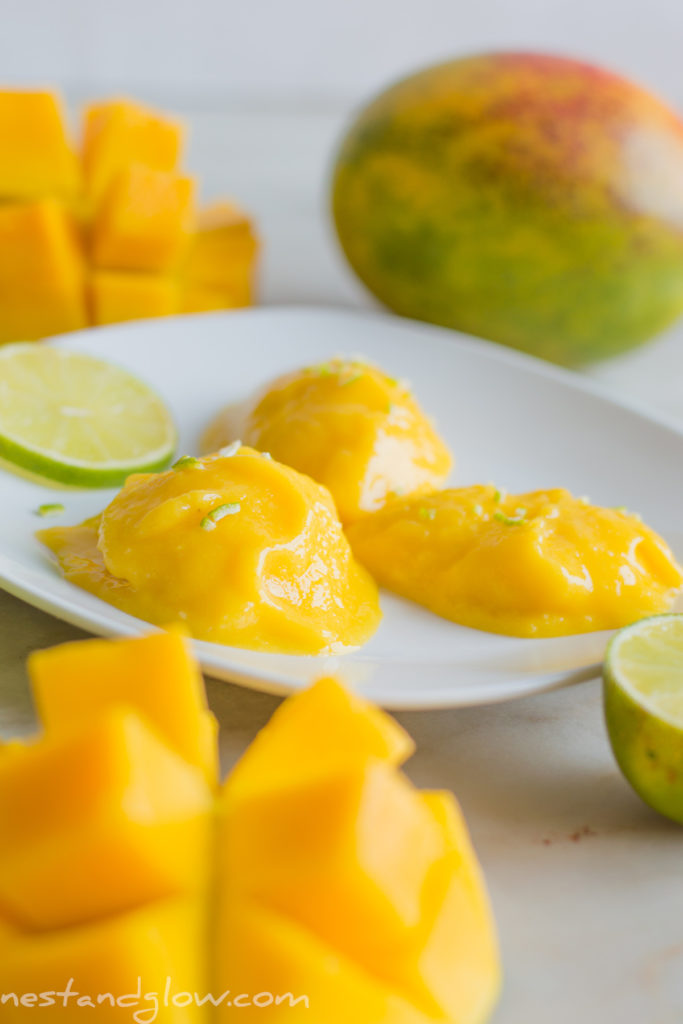 easy healthy mango sorbet