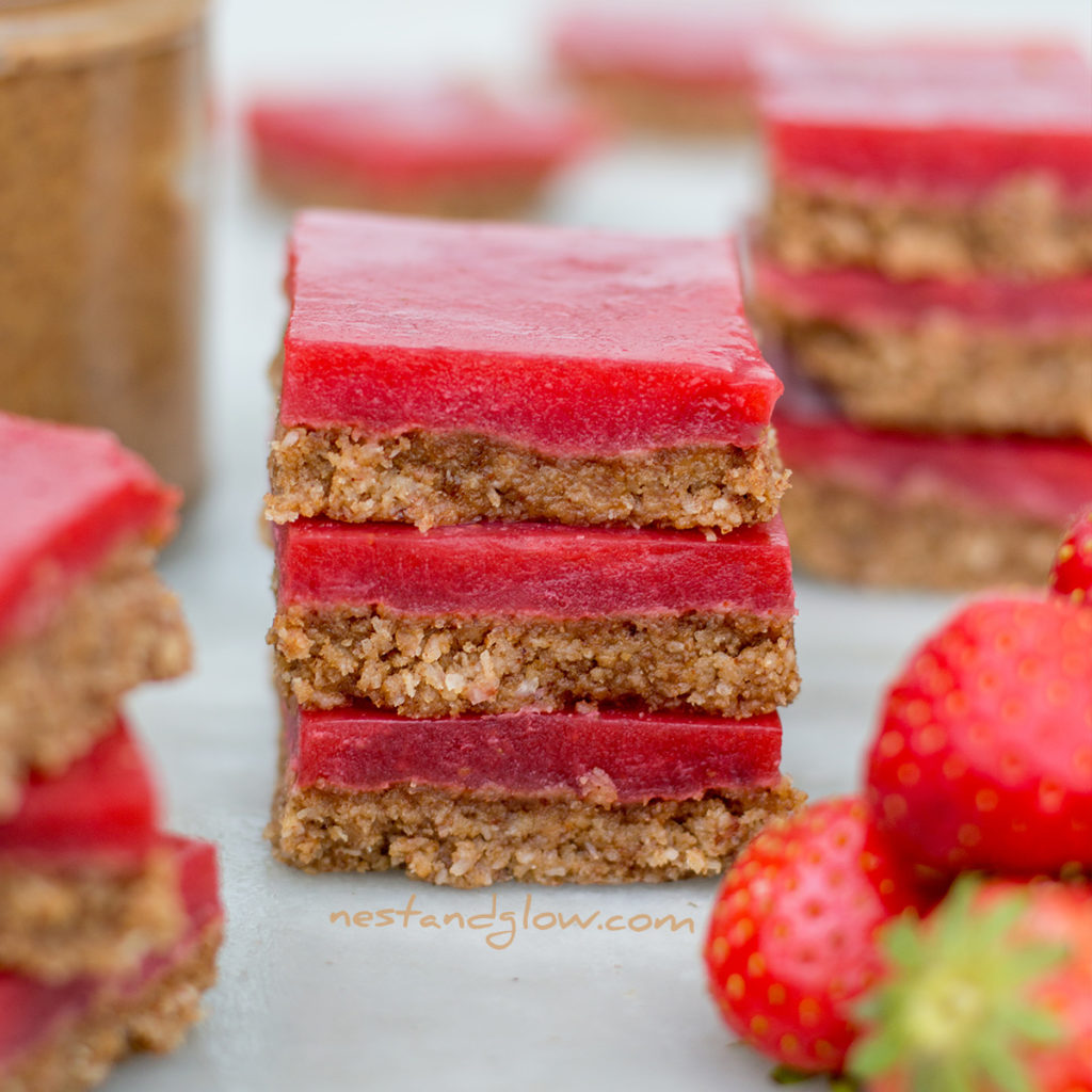 healthy nut jelly slice