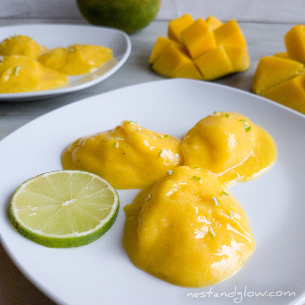mango lime healthy sorbet