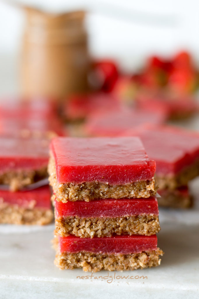 natural almond butter jelly slice