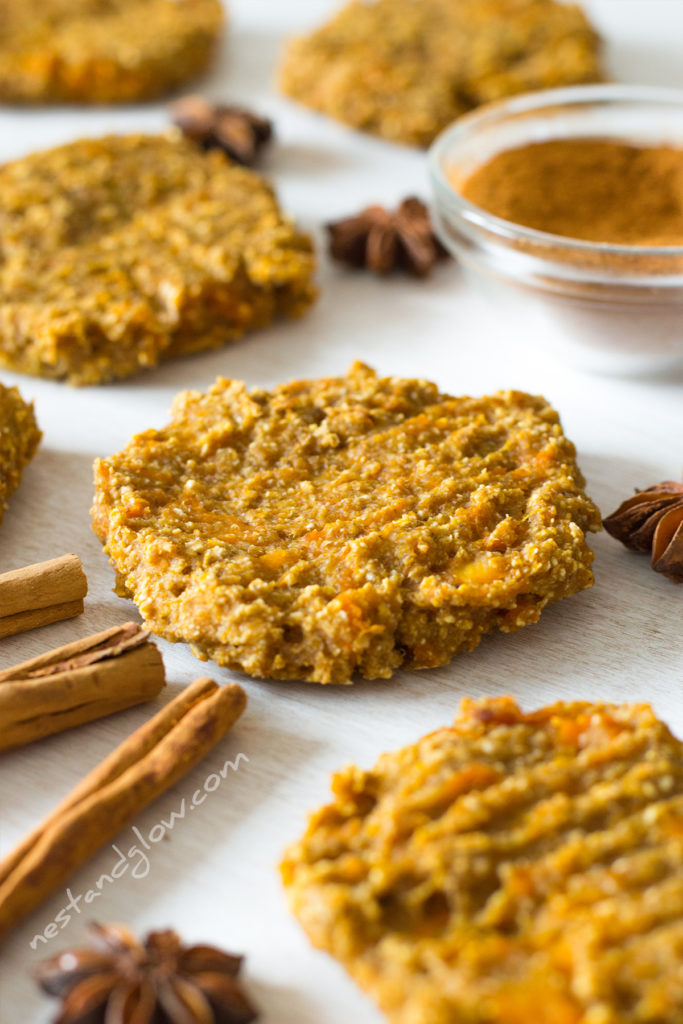 banana oat pumpkin spiced cookies