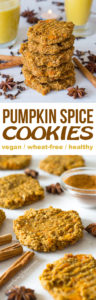 Banana Oat Pumpkin Spiced Cookies Recipe - Easy, Wheat-free, Vegan and Healthy