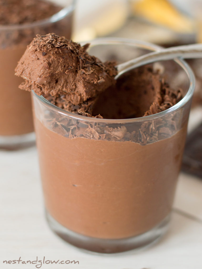 a spoonful of Chocolate Protein Mousse
