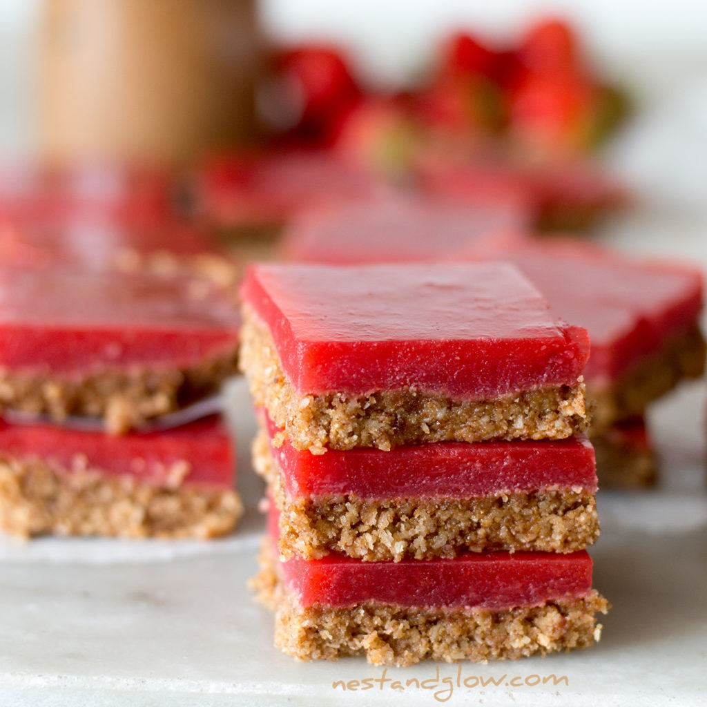 vegan berry nut slice