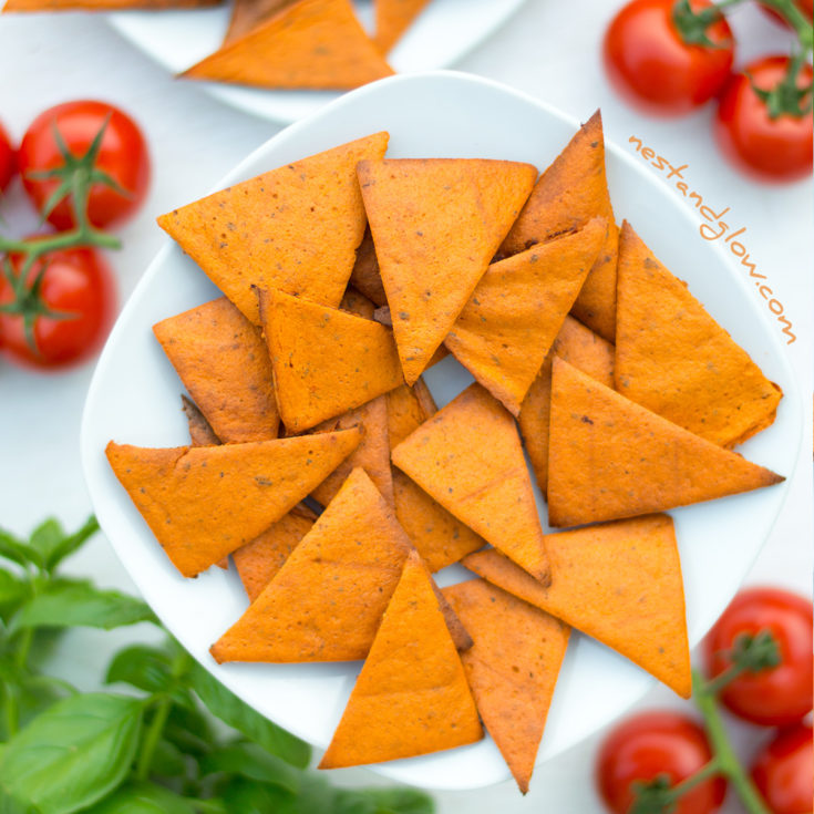 Tomato and Basil Lentil Chips Recipe