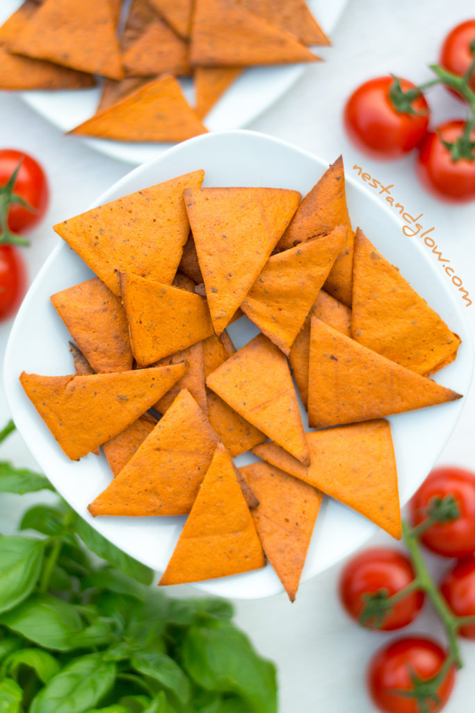 Tomato and Basil Lentil Chips Gluten Free