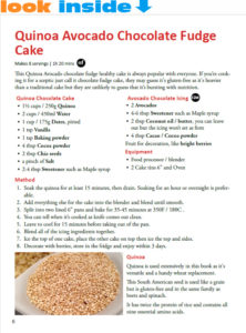 healthy easy recipe book look inside cake text