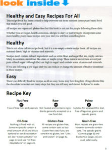 healthy easy recipe book look inside intro