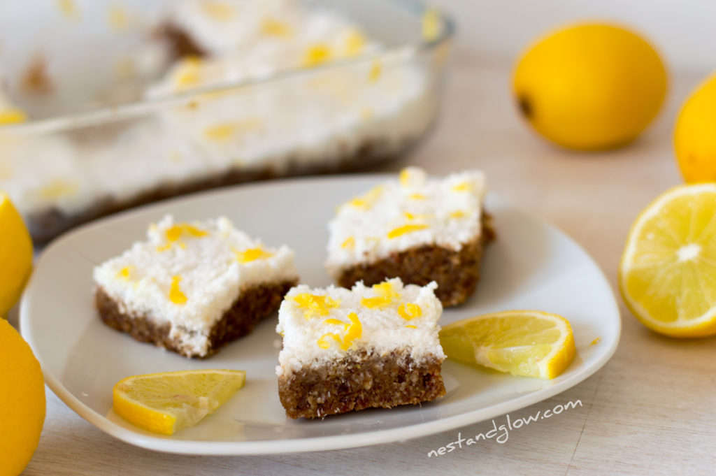 lemon drizzle raw vegan seed cake