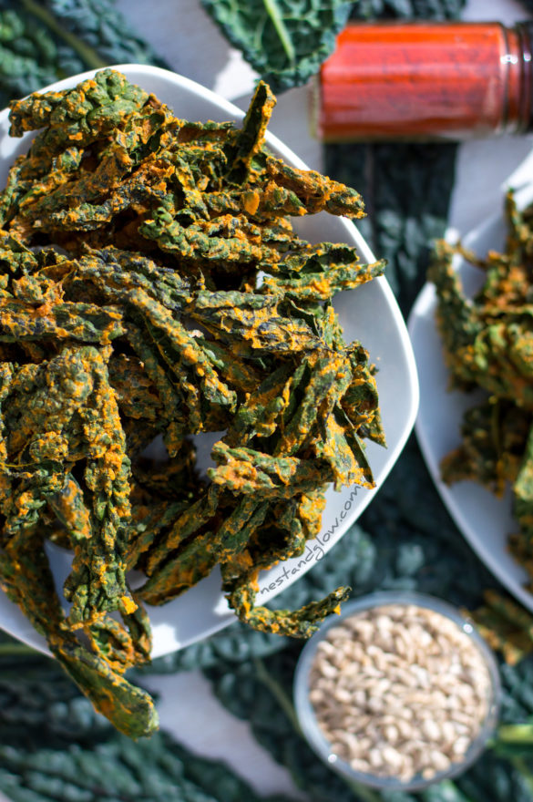 Smoked BBQ Kale Crisps Nest and Glow