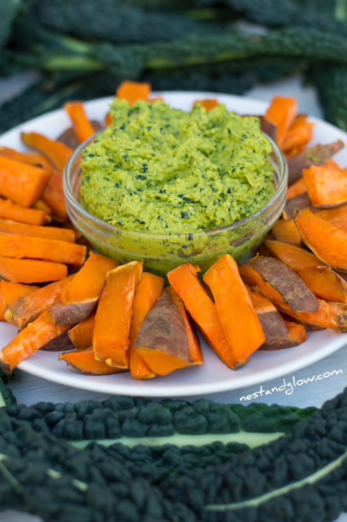 Kale Hummus and Sweet Potato Chips Plant-based