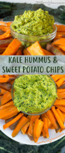 Kale Hummus and Sweet Potato Chips Healthy Recipe