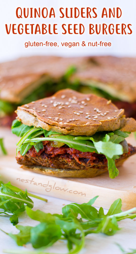 Quinoa Veggie Burger Sliders – Nest and Glow