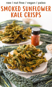 Smoked Sunflower Seed Kale Crisps Recipe - Raw, Vegan, Gluten-free, Nut-free and Paleo