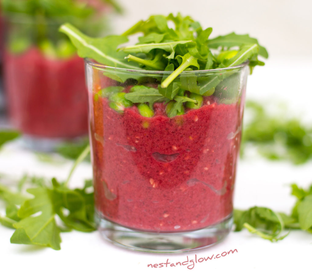 Beetroot and Bean Protein Pots Vegan Healthy