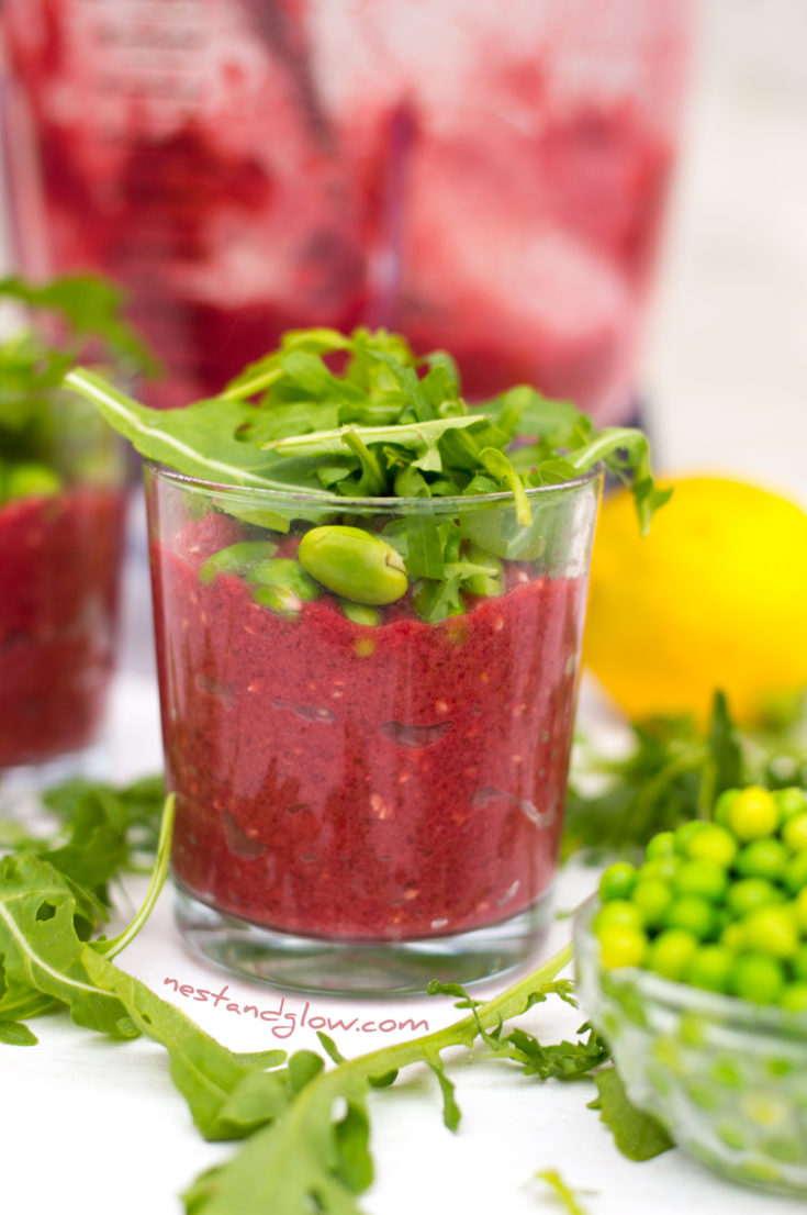 Vegan Beetroot and Bean Protein Pots