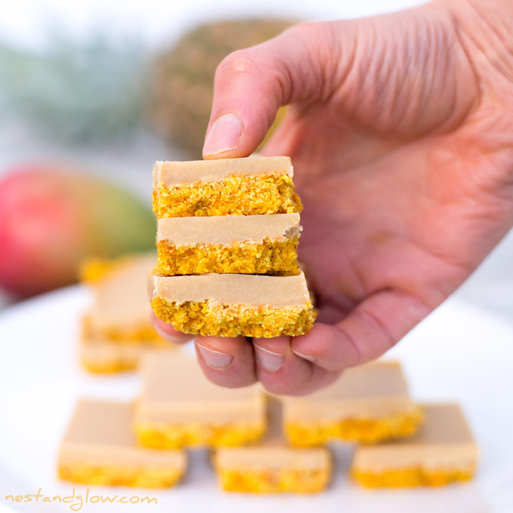 Tropical Smoothie fudge with mango and pineapple