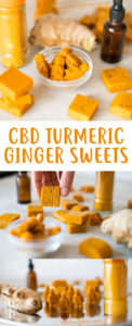 CBD Turmeric Ginger Sweets Recipe for pain relief, anti-inflammatory and anxiety relief