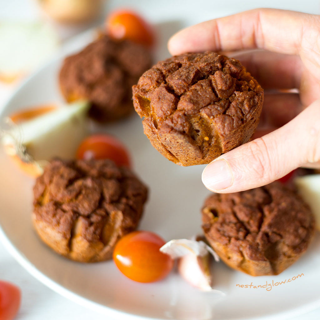 These savoury quinoa muffins are light and fluffy even without any gluten or egg. Perfect on their own as a high protein gluten free bread or topped with something savoury